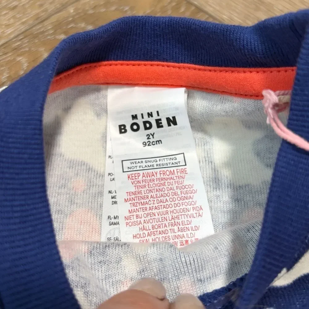 NWT Mini Boden Snug Glow-in-the-dark Pajamas